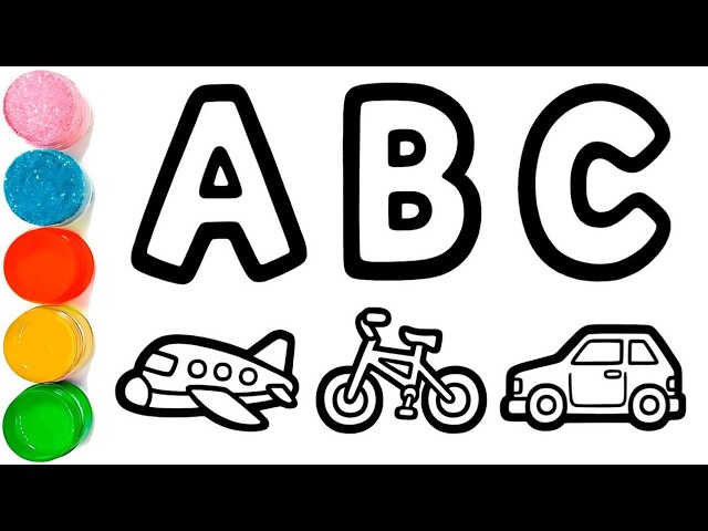 Draw and Color the Alphabet 🔠🔡🌈 Learn The Letters and Colors in English 🇦 🇿 Drawings for Kids