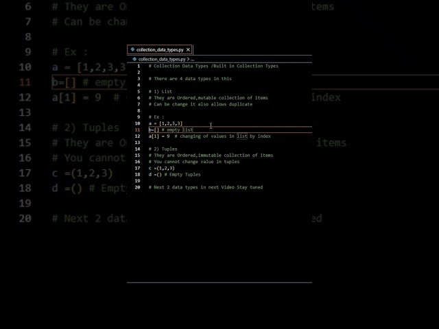 Lists and tuples explained in easy language and properly in 1 minutes #coding #snippet