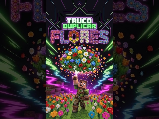 🌸 Trick to DUPLICATE FLOWERS in Minecraft 😱