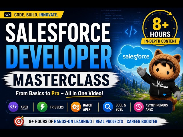 Salesforce Developer Masterclass 2026 (-8 Hours) | Complete Beginners to Advance Course