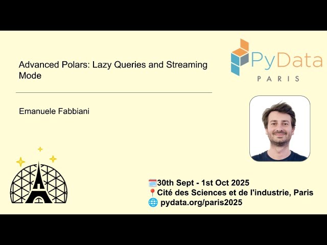 Emanuele Fabbiani - Advanced Polars: Lazy Queries and Streaming Mode