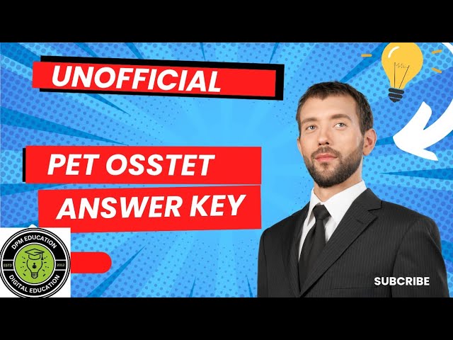 OSSTET PET 2025-26 UNOFFICIAL ANSWER KEY 