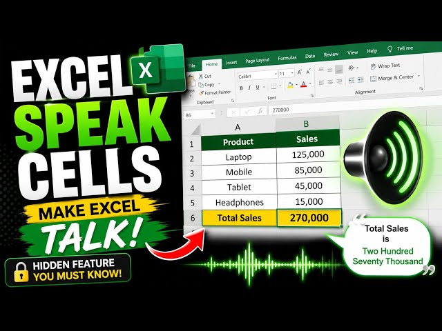 Excel Hidden Feature That Makes Excel TALK! 🤯