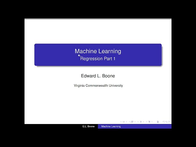 Machine Learning - Regression 1