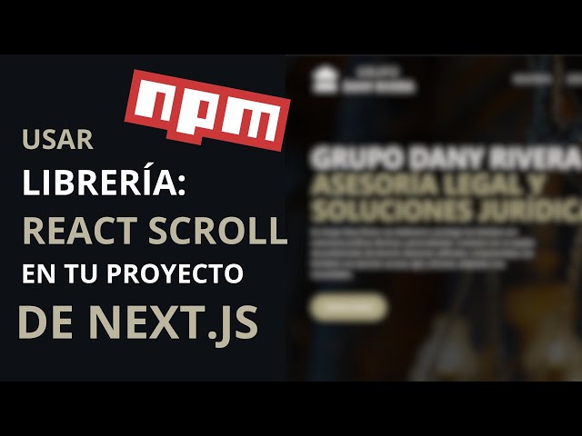 🚀🔥 React-Scroll en Next.js : Scroll Animado Fácil y Rápido 🎯⚡