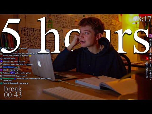 LIVE | 5-HOUR study with me 📚⛈️ rain sounds & pomodoro timer 60 & 10