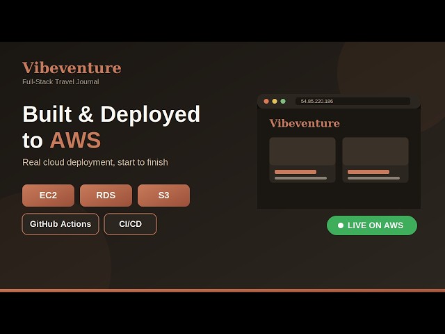 I Built & Deployed a Full-Stack App to AWS (EC2 + RDS + S3 + GitHub Actions CI/CD)