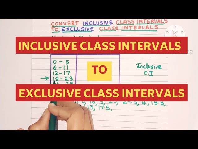 Convert Inclusive Class interval to Exclusive Class Interval | Inclusive and Exclusive Series