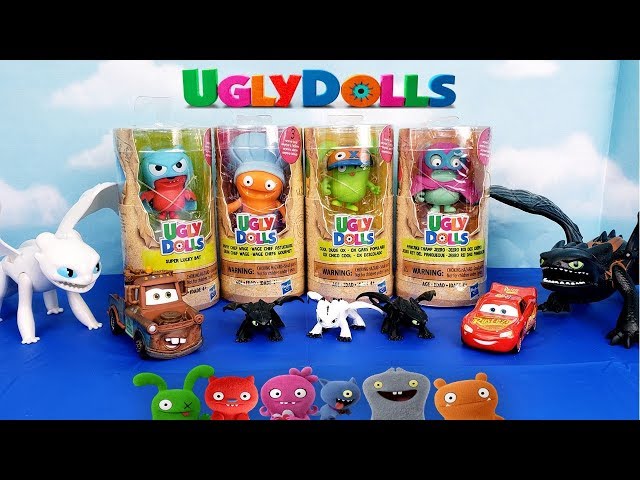 UglyDolls Movie Toy Unboxing with How To Train Your Dragon 3 Baby Dragons, Light Fury and Toothless