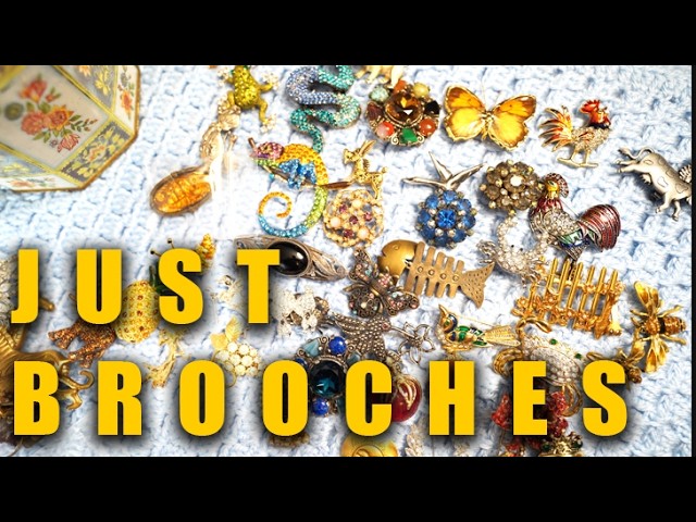 My personal brooch collection show & tell | animals, sterling, glass, etc.