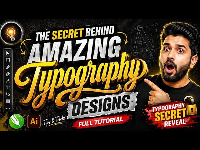 The Secret Behind Amazing Typography Designs | Full Tutorial