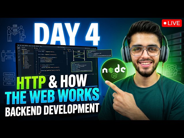 🔴 LIVE: Start Learning HTTP & How the Web Works | Day 4 — Backend Development