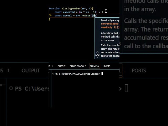 Find Missing Value in an Array #coding #javascript #datastructuresandalgorithms