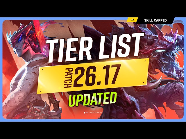 NEW UPDATED TIER LIST for PATCH 26.17! - League of Legends