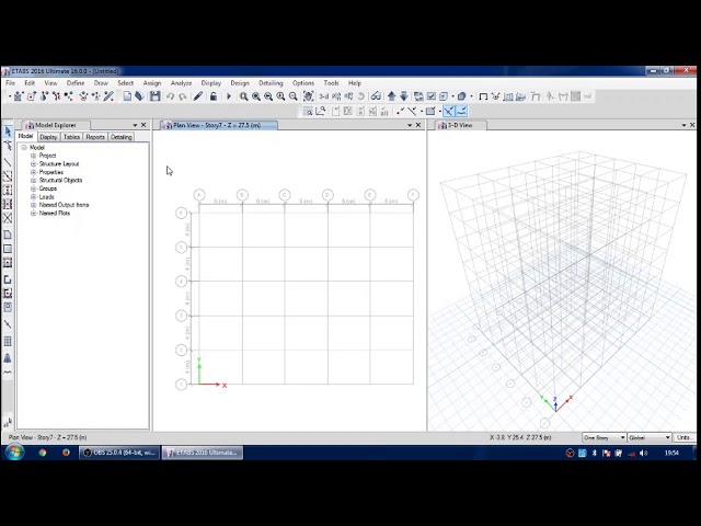 ETABS TUTORIAL on Analysis and Design of RC frame Part 1