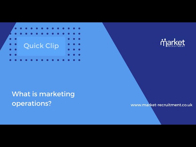 What is marketing operations? [a B2B Tech marketing expert answers]