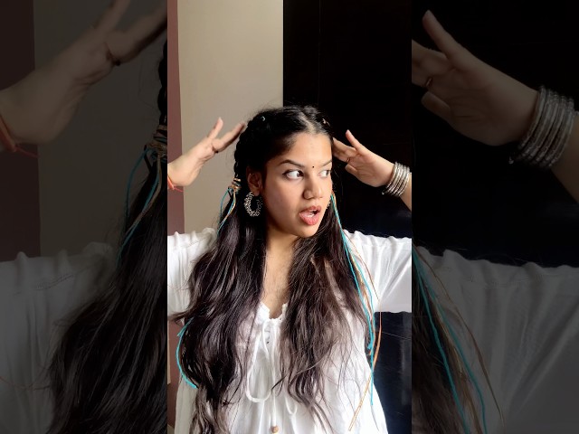 5 mins easy Navratri hairstyle! #festive #hairstyle #navratri
