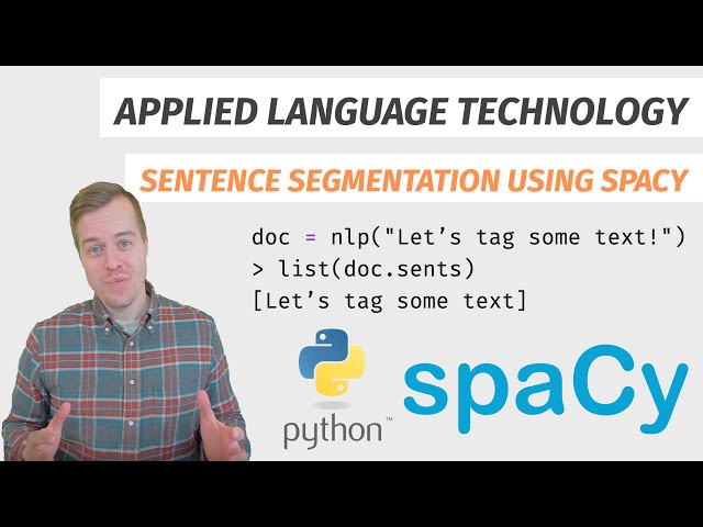 Sentence segmentation using spaCy