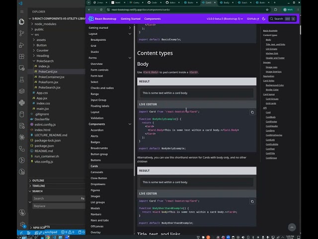 5.2 Utility vs Component Libraries React Bootstrap