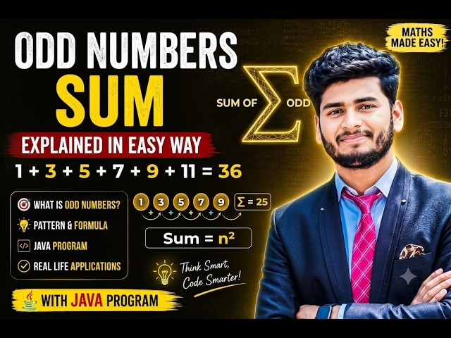 Odd Sum in Java | Java Interview Question | Placement Coding Question for Freshers 2026