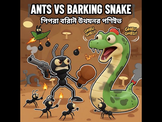 Ants vs Barking Snake: পিঁপড়া বাহিনীর ভয়ংকর প্রতিশোধ snake video, videos,  snake food, snake eggs