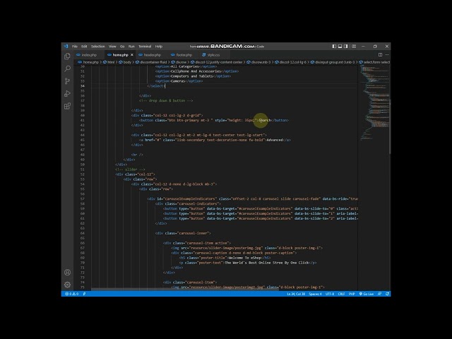 Building a ecommerce web application using HTML, CSS, JavaScript, PHP and MySQl
