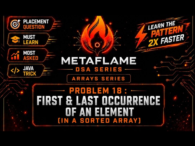 First & Last Occurrence 🔥 | Binary Search | Java DSA in Tamil