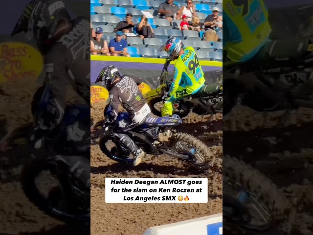 Haiden Deegan ALMOST Slams Roczen #dirtbike#motocross#racing#fyp#iphone#viral#bike#rider#race