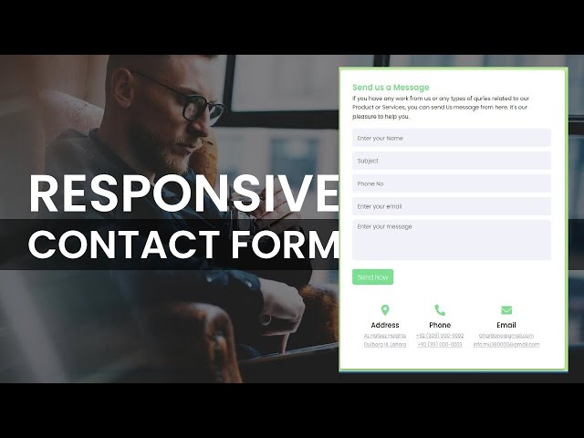 Responsive Contact Us Form Using HTML and CSS | Contact Form Design