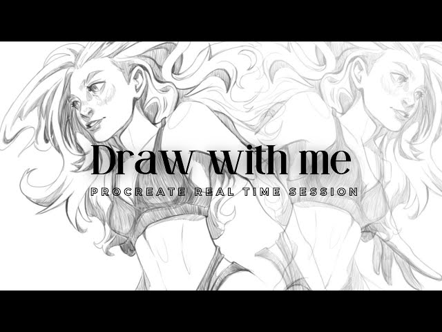 Draw with me (original character design) - sketching real time in procreate iPad