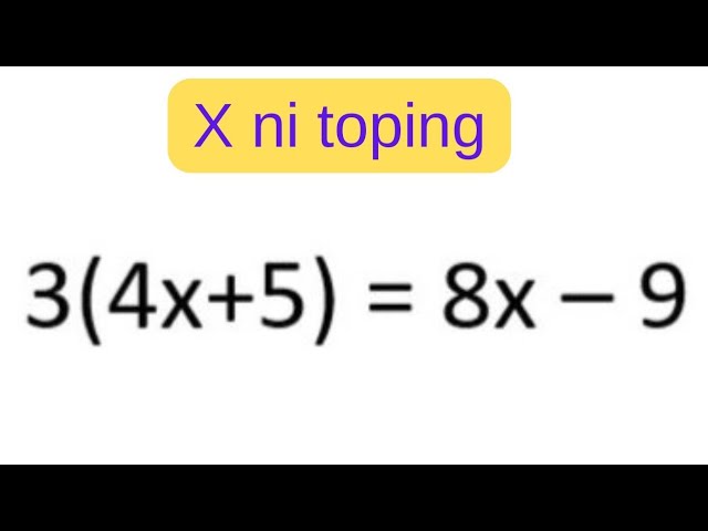 Tenglama |Matematik yechimlar 