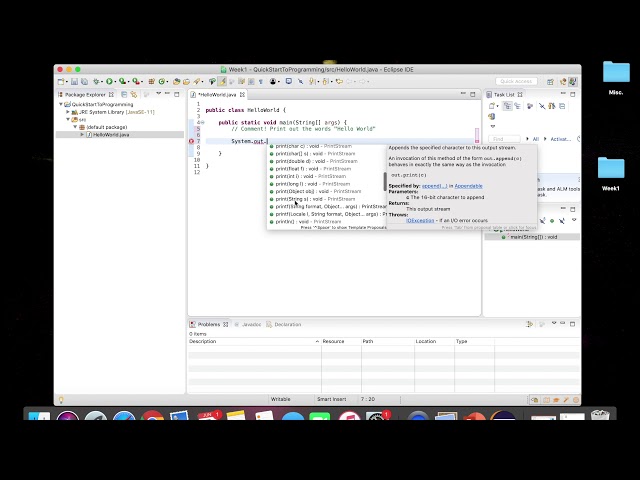 A Quick Start to Programming With Java
