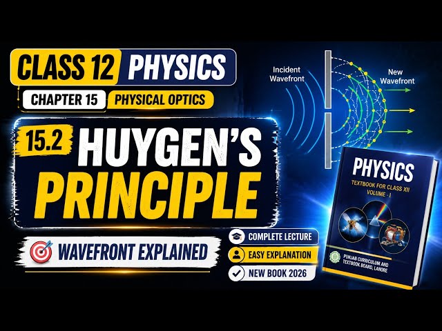 Huygen's Principle | Chapter 15 Physical Optics | Class 12 Physics New Book 2026 | Complete Lecture