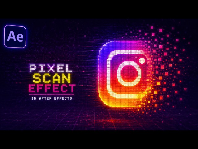 Pixel Scan Effect/Transition in After Effects | Motion Graphics Tutorial