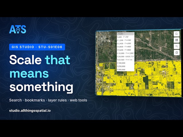 Web GIS workbench: search, bookmarks, layer scale rules & custom tools