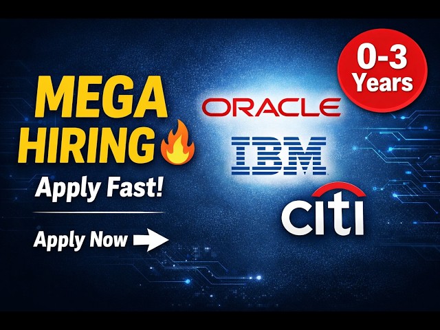 MEGA HIRING: Oracle, IBM & Citi Off-Campus Drives! | Freshers & Internships 2026 🚀 #internship #jobs