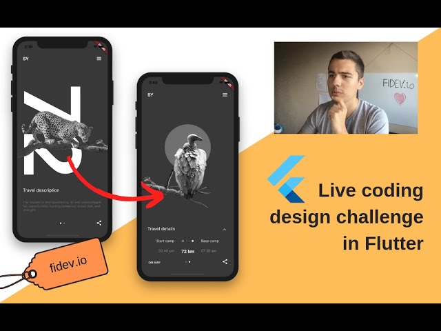 Live Coding Design Challenge in Flutter - SY Travel Animation - part 1/2