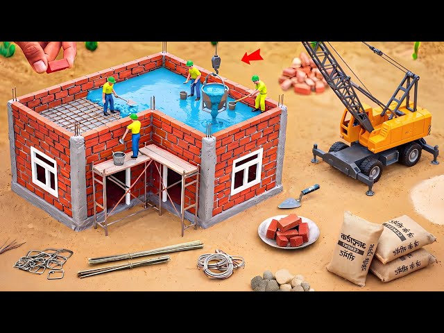 Realistic Diy mini bricks & Cement House construction science project @SmallCreator-ek8rq 
