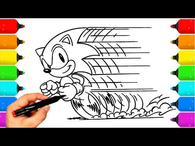 Sonic Rose Coloring Pages NEW Coloring and Draw Sonic Compilation RUN FOREVER