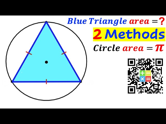 Can you find area of the Blue Equilateral Triangle? | (Circle) | #math #maths #geometry
