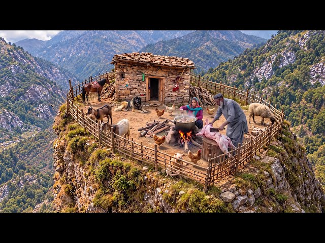 How This Family Survives High in the Remote Mountains? 🏔️🏡 | Life on the Edge of the Mountains