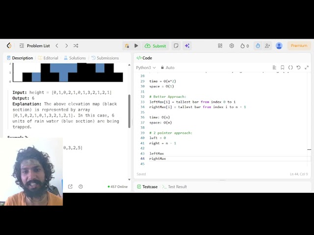 Trapping Rain Water Explained Visually | Two Pointers in Python | LeetCode 42