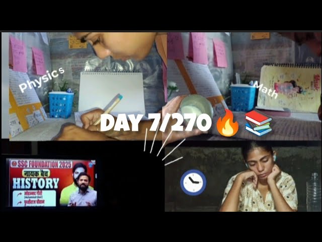 Day 7/270🔥📚 daily routine⌛ study challenge