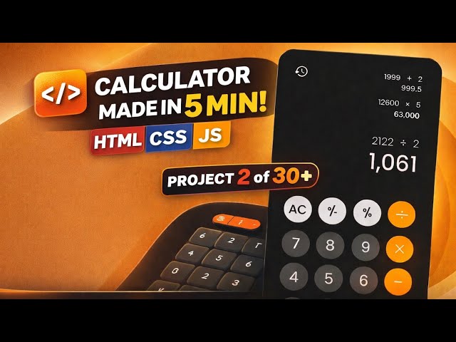 Creating a Calculator using HTML, CSS & JavaScript !