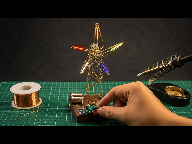 I Upgraded My Copper Rod Windmill Lamp with Dual Speed Controls | Desktop Electronic Art