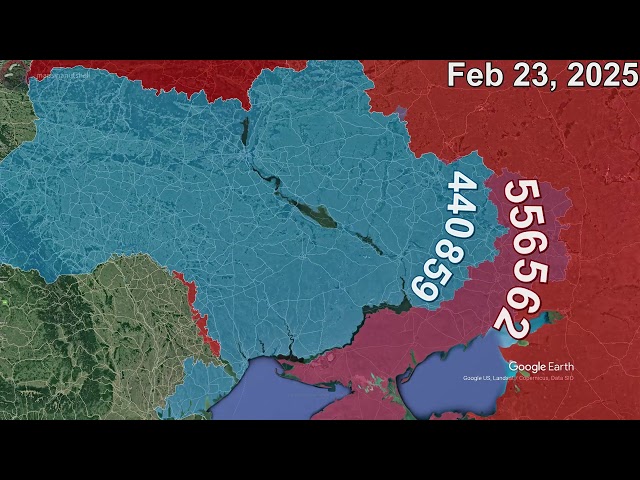 Russian Invasion of Ukraine: Every Day to August 2026 using Google Earth