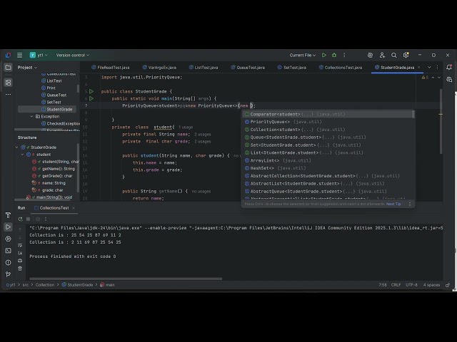 PriorityQueue with Custom Class in Java | Student Comparator Example | Java Collections
