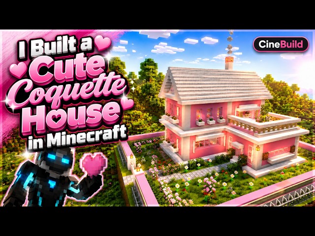 I Built a Cute Coquette House in Minecraft | CineBuild