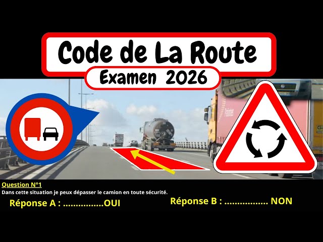 🚗 Test gratuit du code de la route 2026 📚