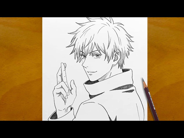atoru Gojo Pencil Drawing | Jujutsu Kaisen Anime Sketch With Detailed Shading